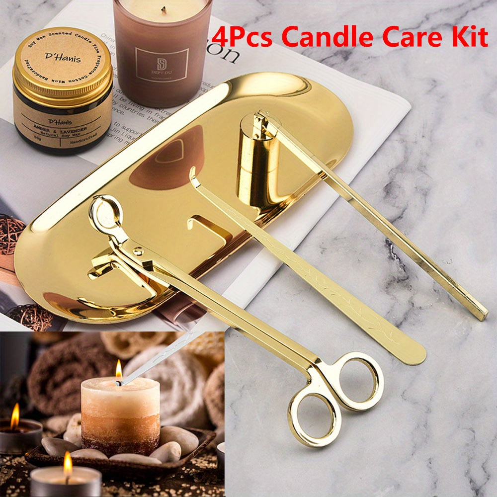 Home Improvement Kit - 4 ピース/セット高級キャンドルケアキットステンレス鋼芯トリマーはさみ消火器フックキャンドルアクセサリーセット DIY キャンドルツール