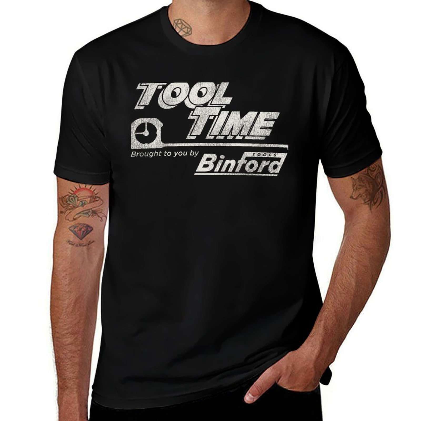 Home Improvement Man - ツールタイム ホームインプルーブメント 磨耗したTシャツ ラージサイズ 半袖Tシャツ