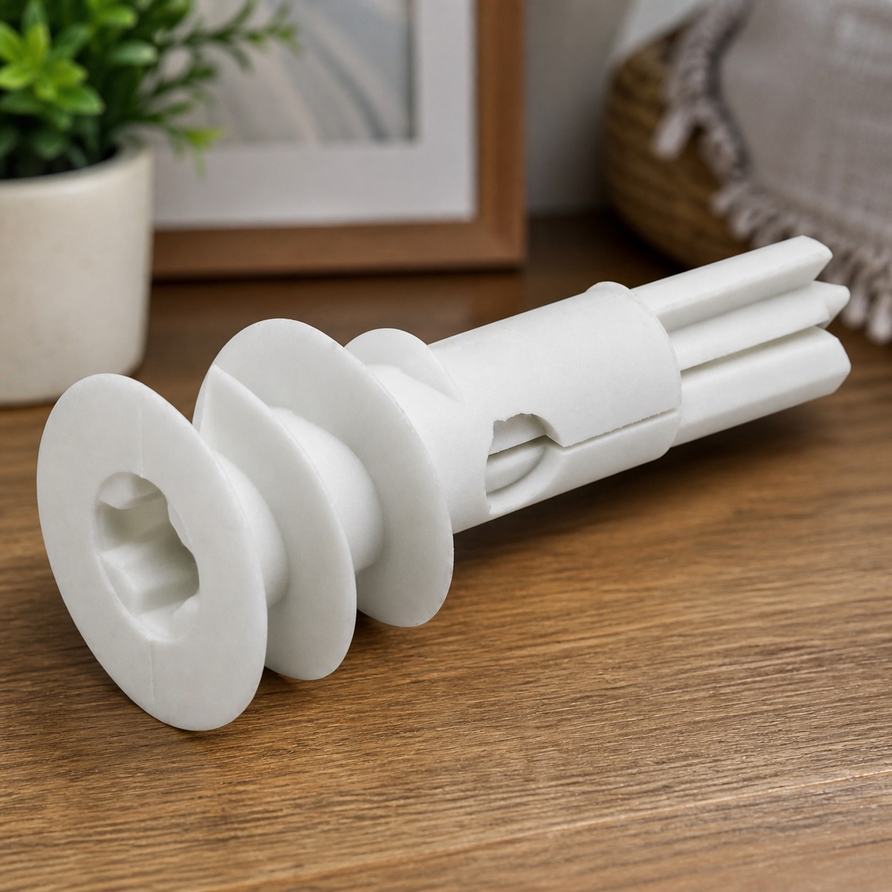 Drywall Anchor Screw - 20個入りドライウォールスクリューアンカーセット、スチール製ネジ付き、白いプラスチック製ウォールボード固定具、家庭での吊り下げ修理用