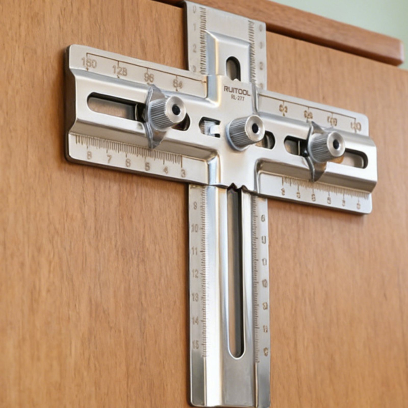 Cabinet Handle Pull - ステンレス鋼製穴あけガイド 長持ちする引き出し取っ手穴あけジグ キャビネットハンドル取り付けツール DIY愛好家向け