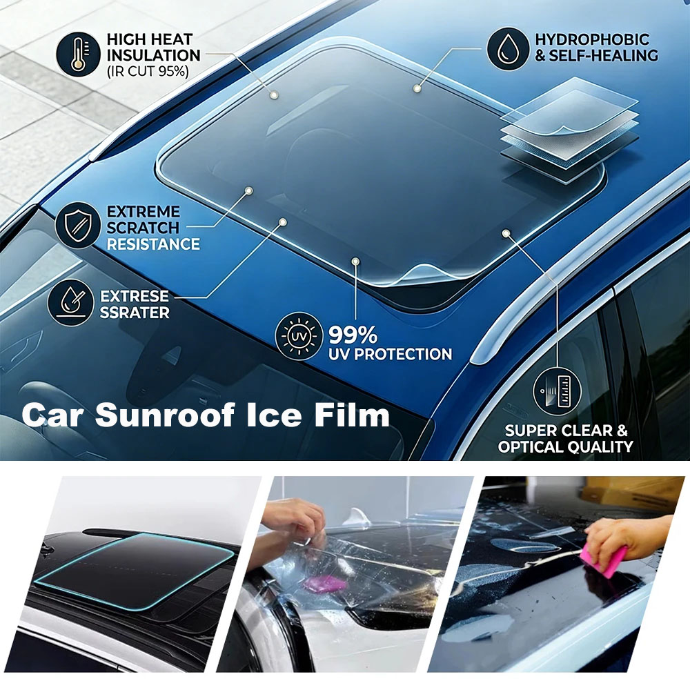 Window Insulation Film - 7.5mil TPH 車用サンルーフアイスアーマーフィルム 断熱・紫外線防止サンシェード パノラマルーフウィンドウティントステッカー 夏用冷却フィルム