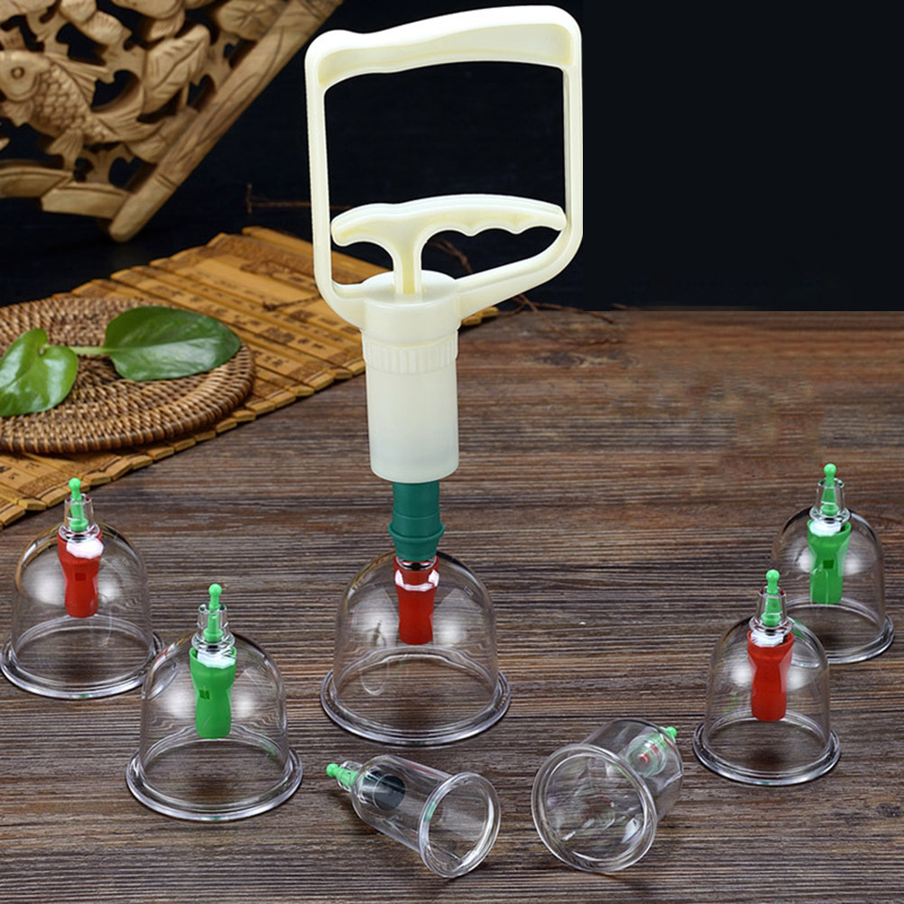 Home Improvement Kit - 24個の真空カッピングカップキット家庭用理学療法機器背中マッサージ用痛み緩和血液循環改善自然治癒