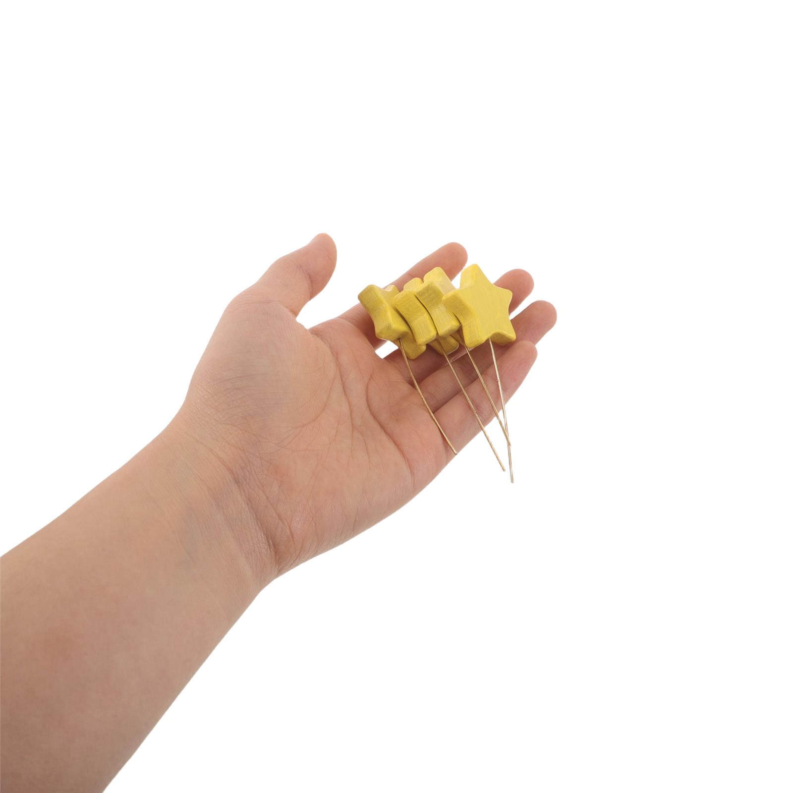 Wood Filler Stick - 6個入り木製スターピック ミニ星型花瓶スティック センターピース 花瓶フィラー テーブルクラフト装飾ステム ウェディング