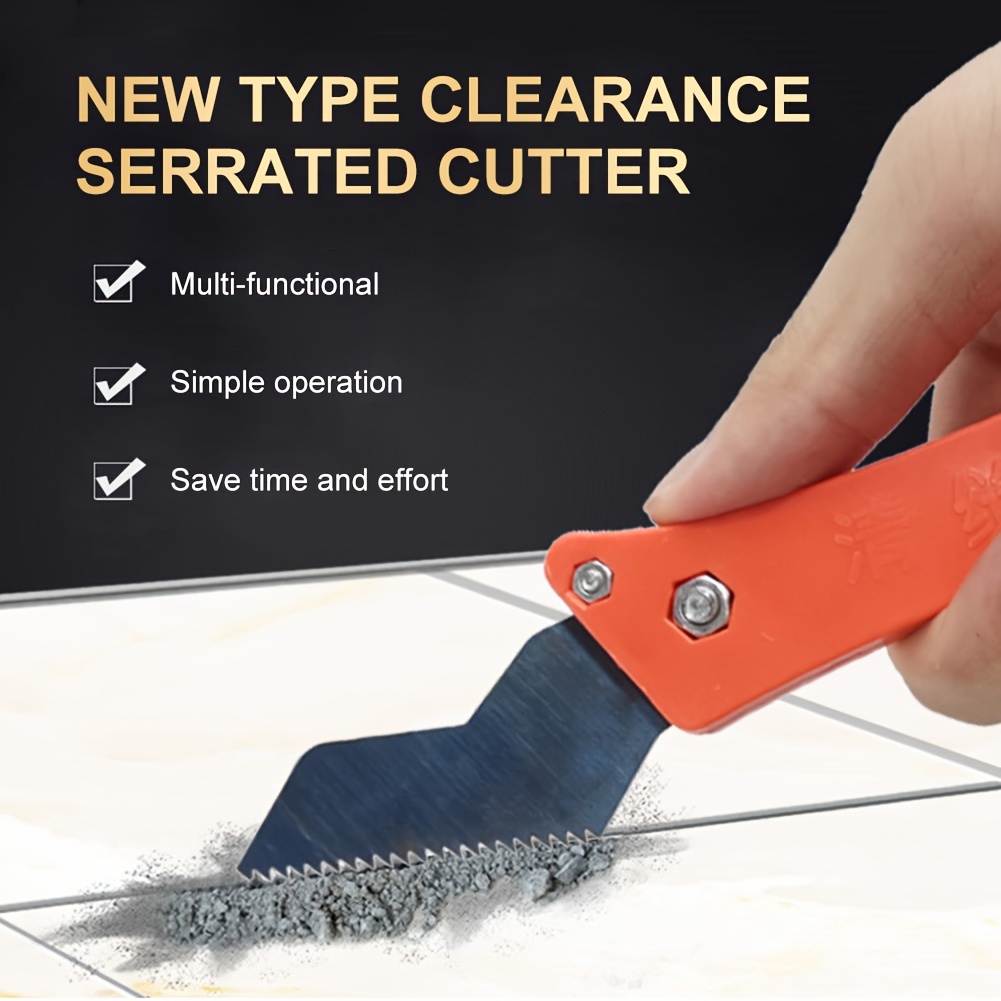 Tile Grout Repair - プロのセラミックタイルグラウトリムーバー鋸歯状シームクリーナータングステン鋼フックナイフ床壁シームセメントクリーニングツール