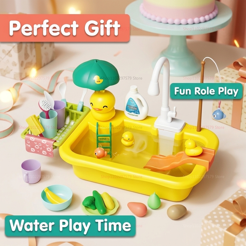 子供用キッチンシンク食器洗い機プレイセットおもちゃ、水が流れ - Home Improvement Show のレビューと価格