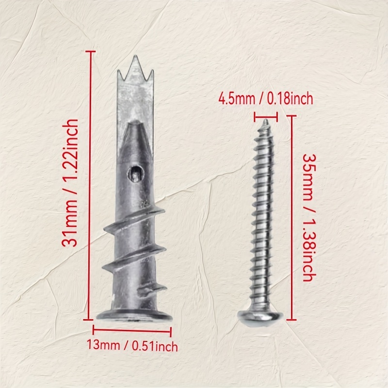 ダイヤモンドコーティングされたボードアンカー、スパイラル拡張 - Drywall Anchor Screw のレビューと価格