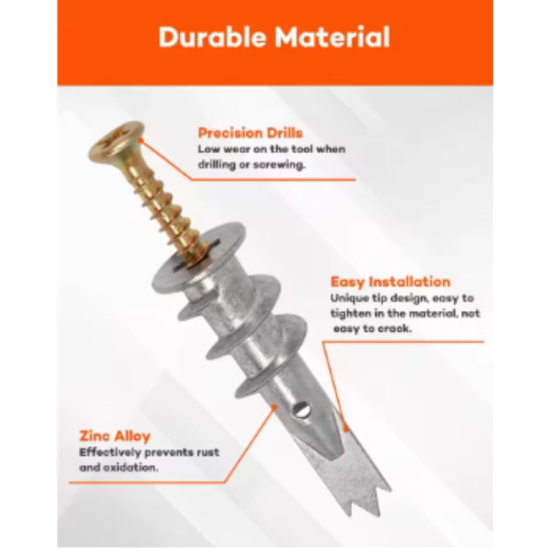 10個入り シングルポイント亜鉛合金クイックドライウォールア - Drywall Anchor Screw のレビューと価格