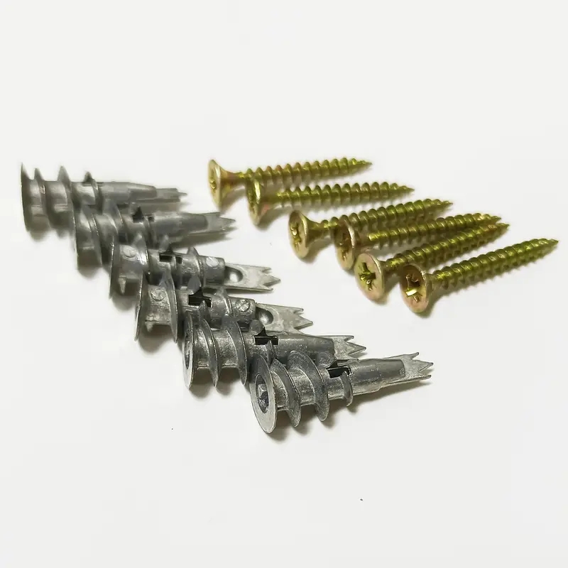 10個入り亜鉛製セルフドリリング乾式壁用アンカースクリューキ - Drywall Anchor Screw のレビューと価格