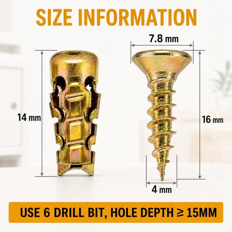 50/100PC 石材拡張ネジセルフタッピングネジ掘削プラグ - Drywall Anchor Screw のレビューと価格
