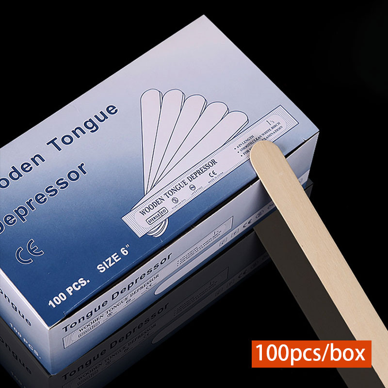 使い捨ての木製舌圧子,100ユニット,歯科治療,衛生ツール, - Wood Filler Stick のレビューと価格