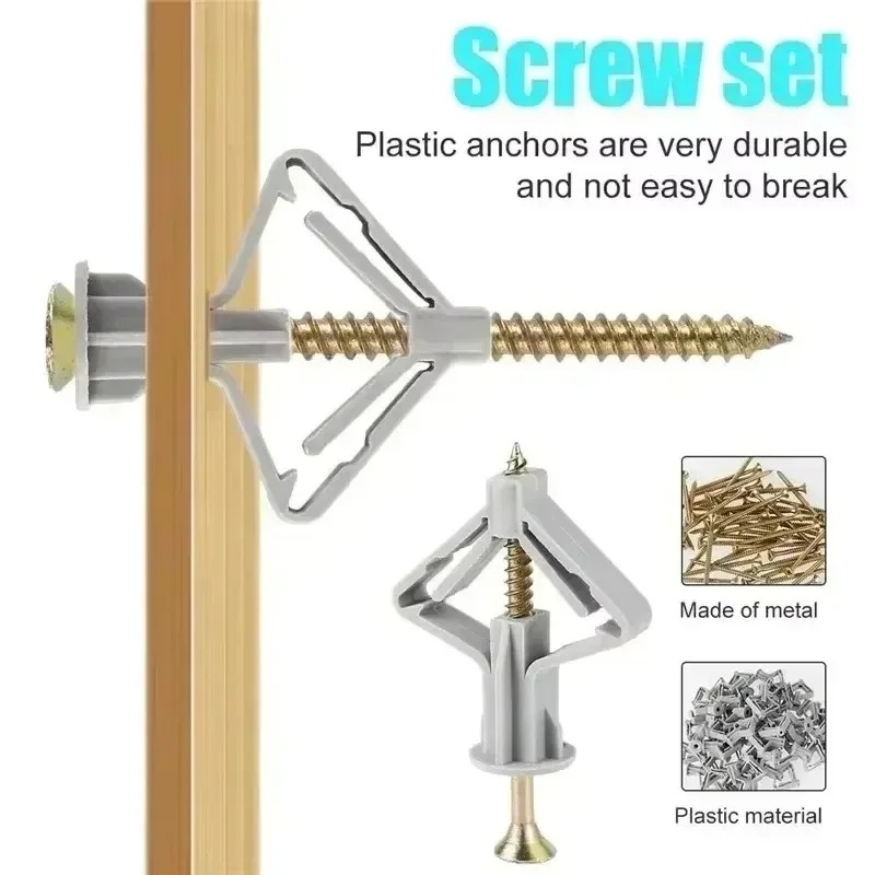 20-200個入り 飛行機型拡張プラグ ドライウォールアンカ - Drywall Anchor Screw のレビューと価格