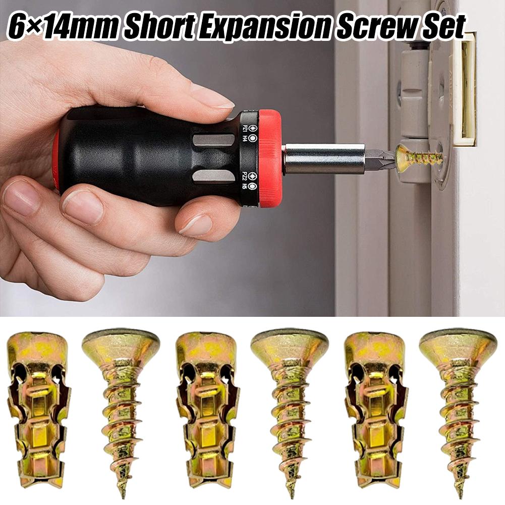 100 個 6*14 ミリメートルドアヒンジネジ修理ネジ短い - Drywall Anchor Screw のレビューと価格