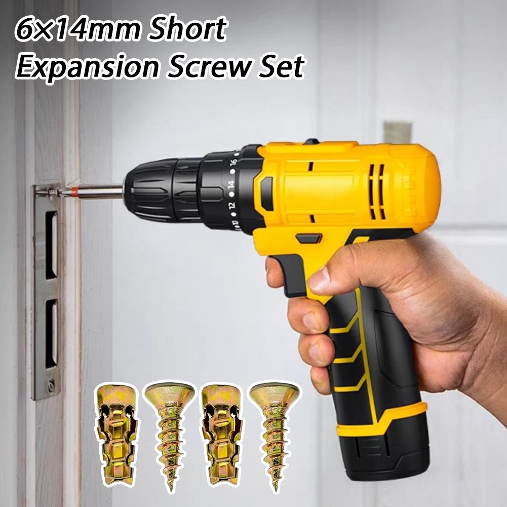 100 個 6*14 ミリメートルドアヒンジネジ修理ネジ短い - Drywall Anchor Screw のレビューと価格