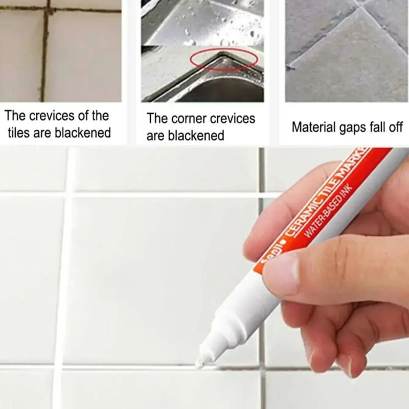 防カビ防水セラミックタイルグラウトマーカーペン キッチン、バ - Tile Grout Repair のレビューと価格