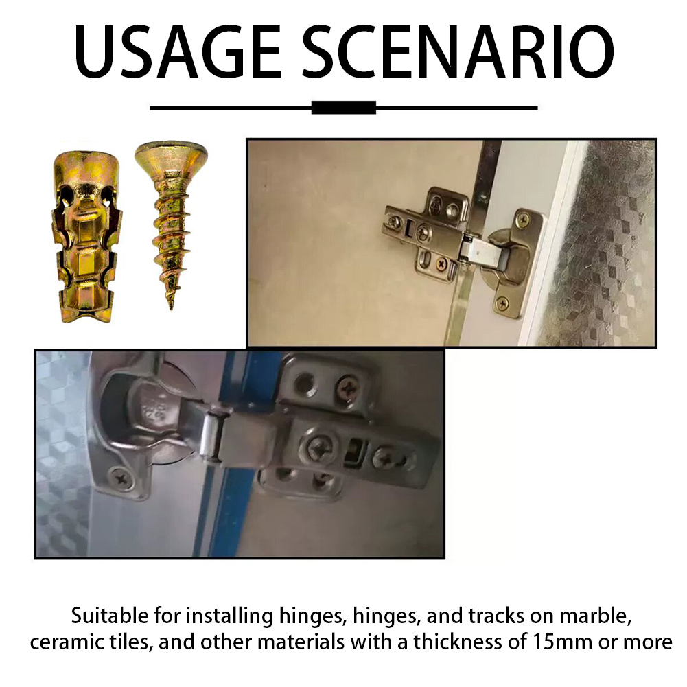 6*14 ミリメートルドアヒンジ糸修理ネジ短い拡張壁アンカー - Drywall Anchor Screw のレビューと価格