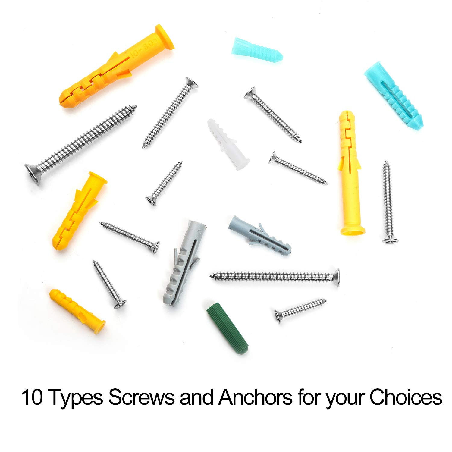 482ピース/セットプラスチック拡張乾式壁アンカーセットセル - Drywall Anchor Screw のレビューと価格