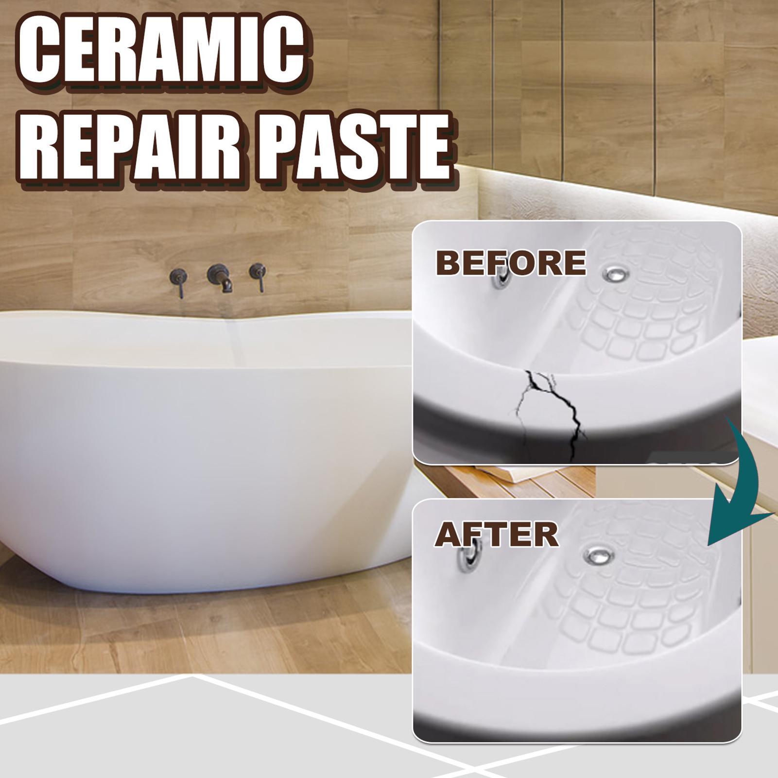 浴槽のひび割れ補修ペーストキット エナメル磁器グラスファイバ - Tile Grout Repair のレビューと価格