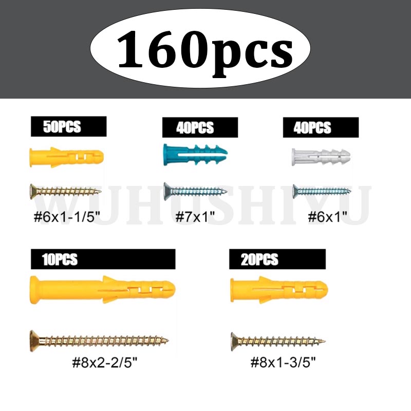 ドライウォールアンカーとネジ詰め合わせキット ドライウォール - Drywall Anchor Screw のレビューと価格