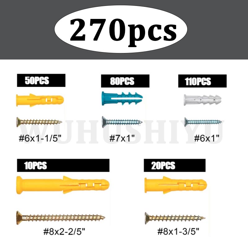 ドライウォールアンカーとネジ詰め合わせキット ドライウォール - Drywall Anchor Screw のレビューと価格