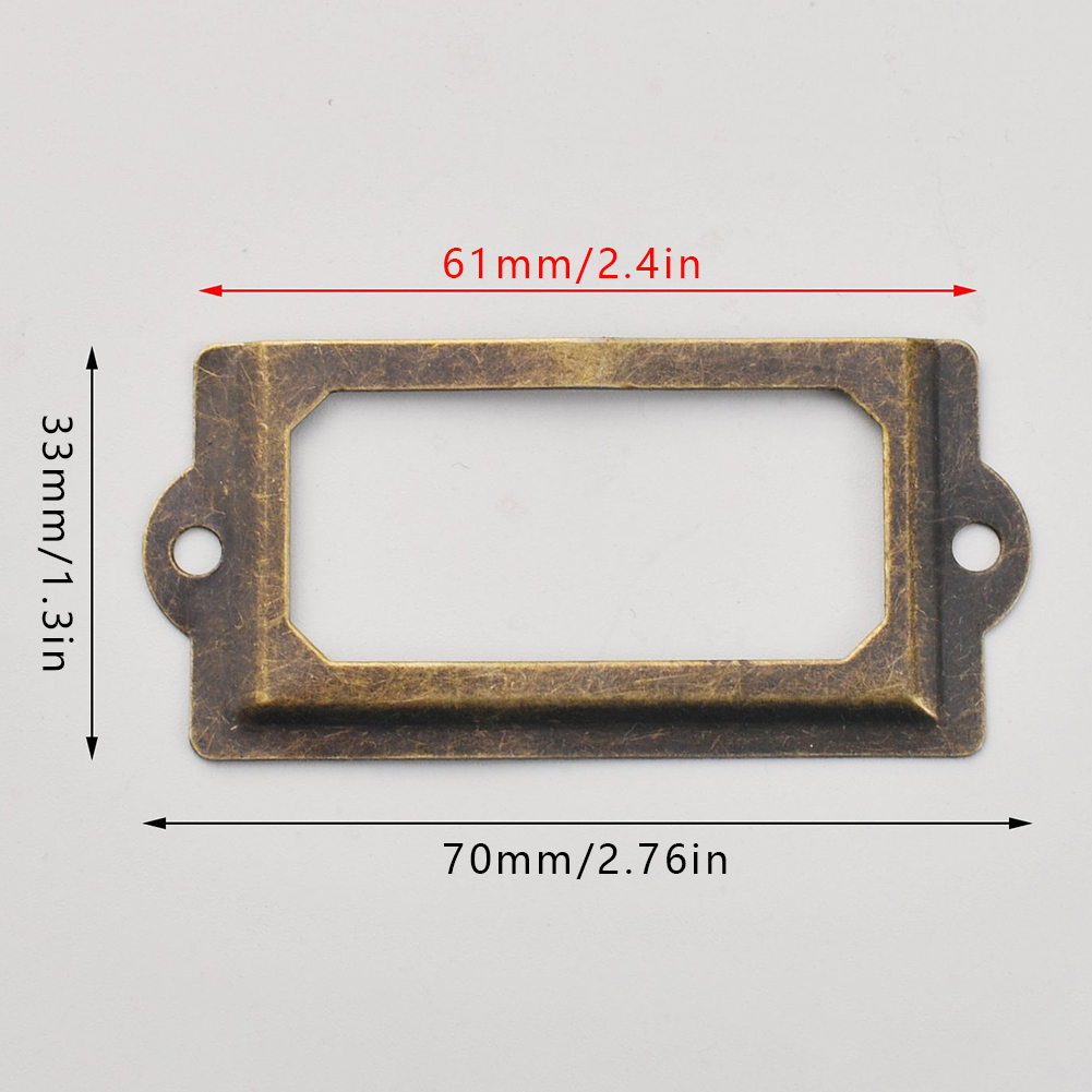 10 個 70 × 33 ミリメートル金属鉄ラベルプルフレー - Cabinet Handle Pull のレビューと価格