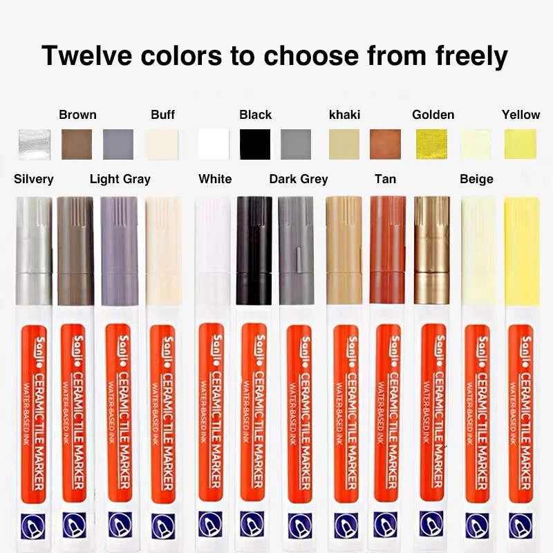 1-2本 防水ホワイトマーカーペン 壁の隙間補修 タイル目地 - Tile Grout Repair のレビューと価格